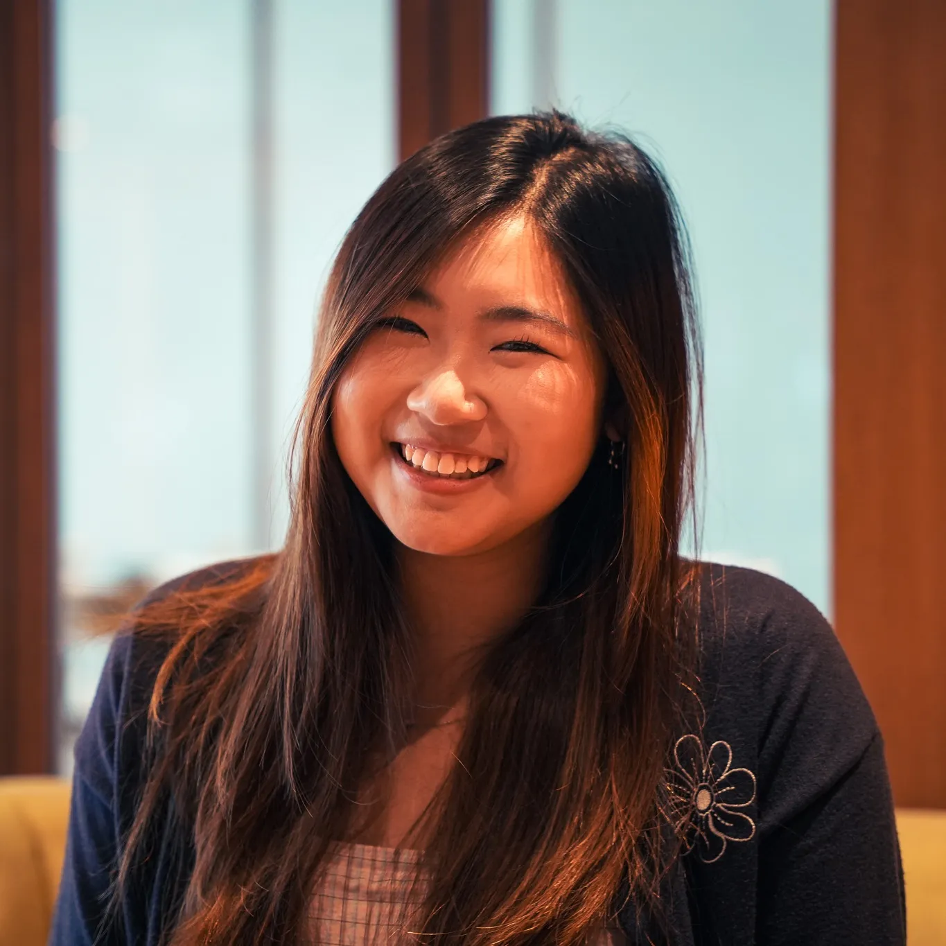 Scene smiling, intern at Issa Compass